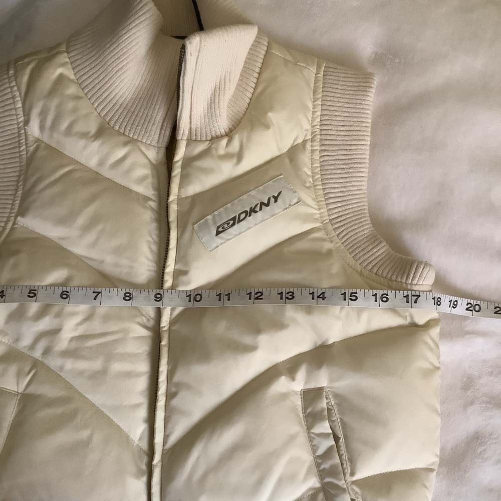 DKNY Ivory Down Feather Vest - Picture 11 of 13